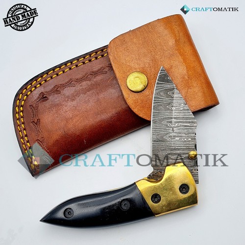 Damascus steel pocket knife - steel,