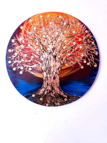 Money tree textured paint - tree",,