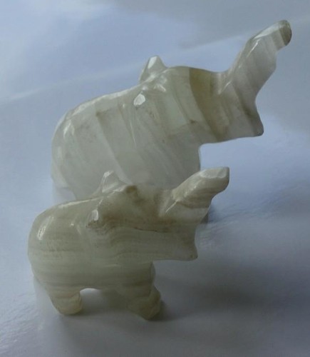 Two fluorite stone - fluorite, elephants