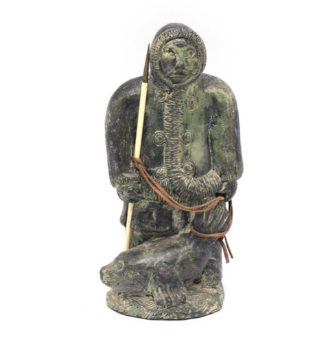 Vintage inuit figurine - vintage, wolf