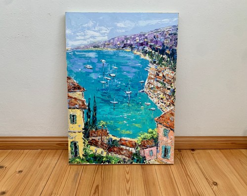 French riviera oil painting - french, on