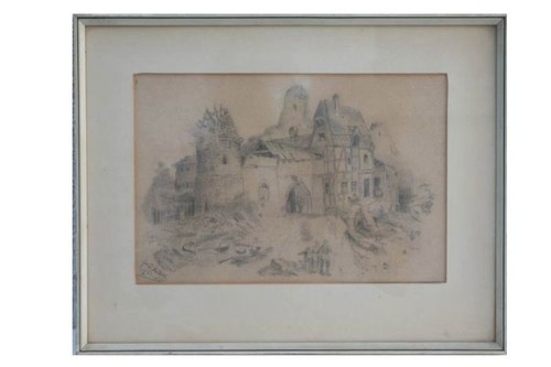 Leilich castle ruins pencil - castle,