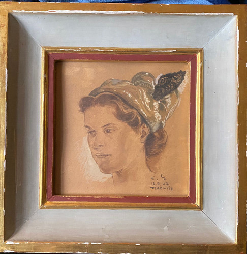 Watercolour painting monogr - painting,