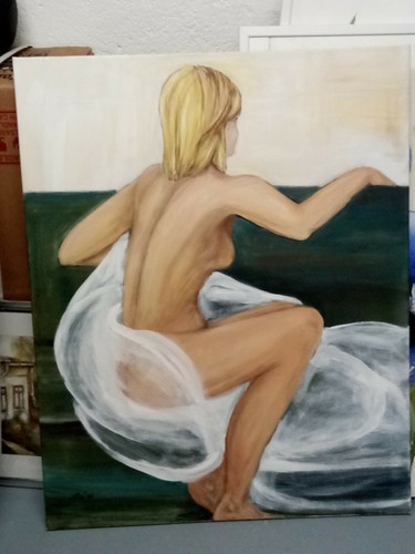 Painting acrylic nude painting